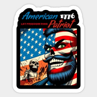 American Patriot Let Freedom Ring Sticker